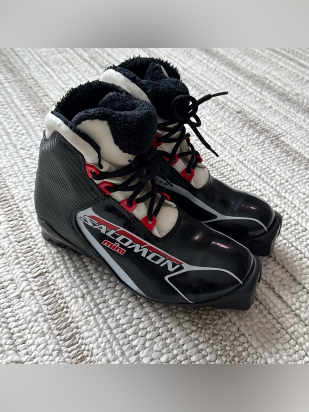 Cross Country Skis Boots: Salomon Mini Kids Cross Country Ski Boots, size US 3.5